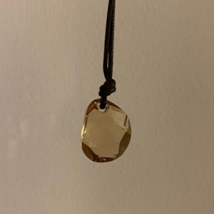 Swarovski amber pendant necklace